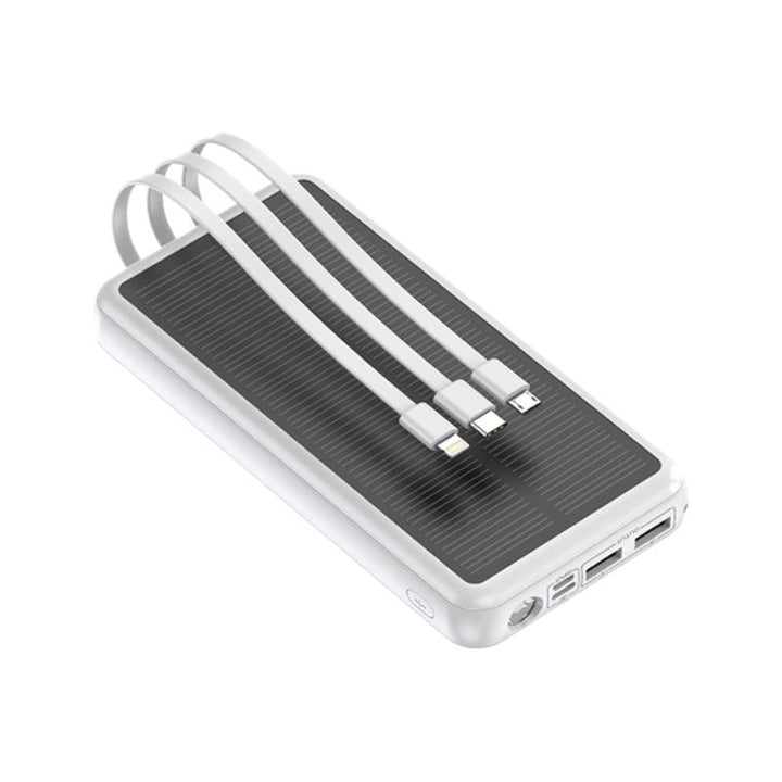 Solar Powerbank with Integrated Charging Cables Kalsten