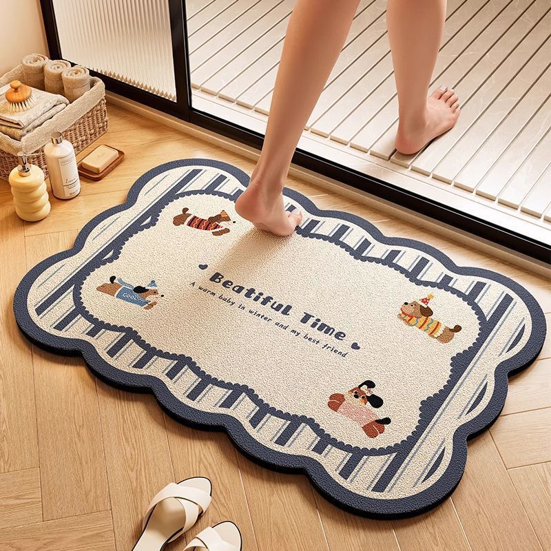 Cloud-Shaped Playful Bath Mat