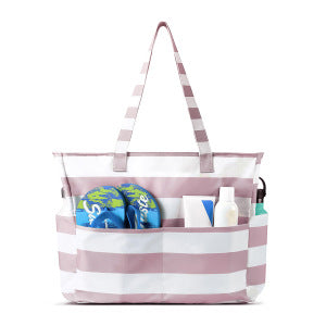 Spacious and Stylish Shopping Bag with Striped Pattern Kalsten