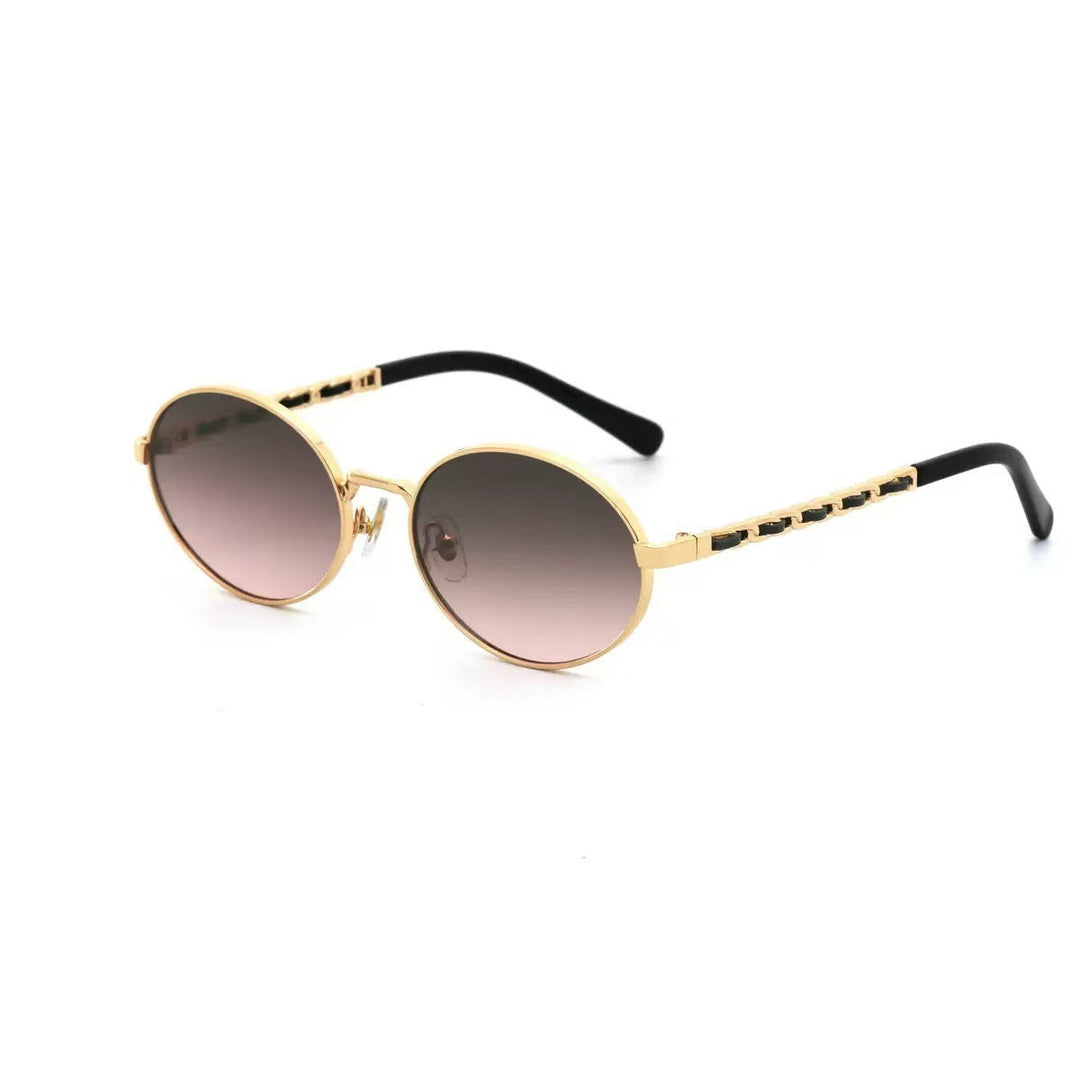 Women's elegant round sunglasses with luxurious frame and comfortable temples Kalsten