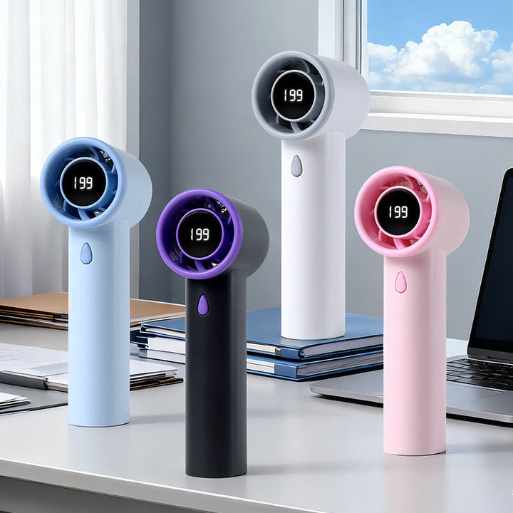 Unisex Portable Handheld Fan with Digital Speed Display Kalsten 1782010580