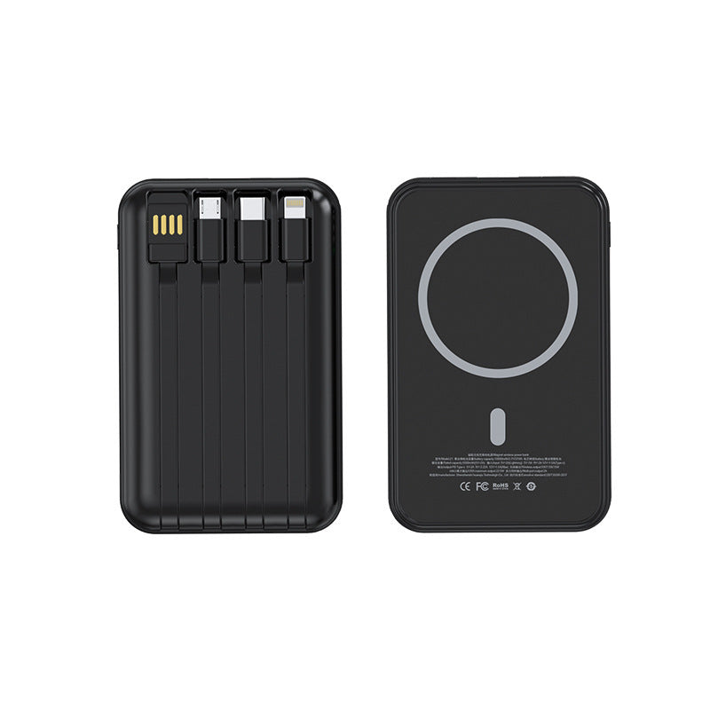 Portable Powerbank with Integrated Charging Cables Kalsten