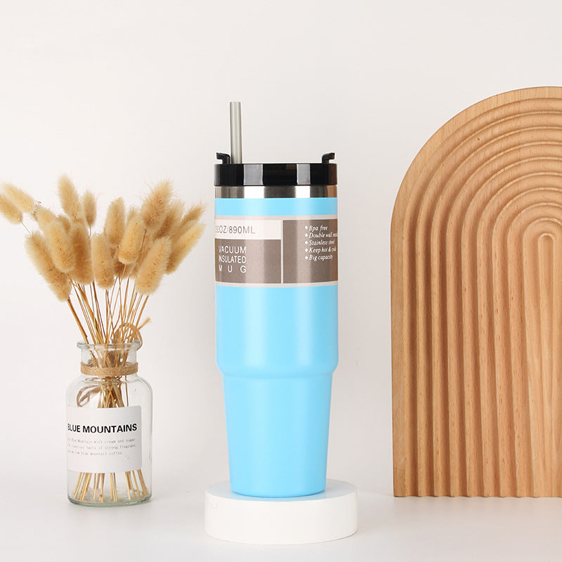 Unisex Insulated Drinking Cup with Integrated Straw Kalsten