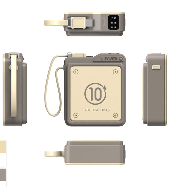 Compact fast charging power bank with digital charge level display Kalsten