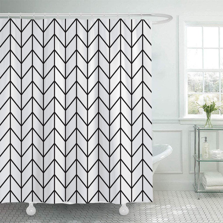 Modern Geometric Shower Curtain Kalsten