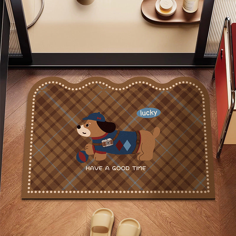 Playful Dog-Themed Floor Mat Kalsten