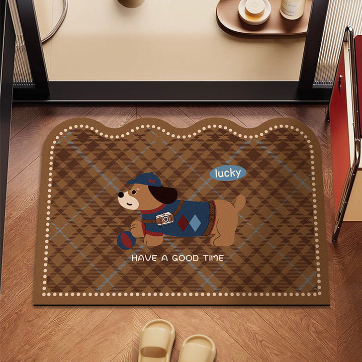 Playful Dog-Themed Floor Mat Kalsten