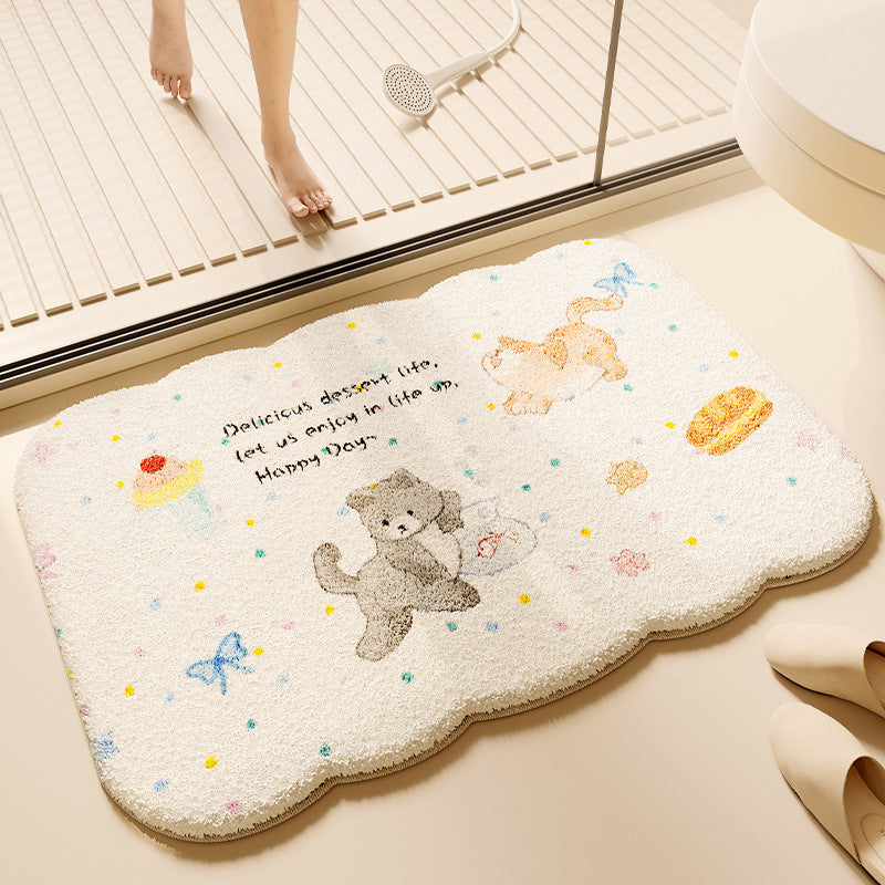 Cartoon Animal-Themed Bath Mat Kalsten