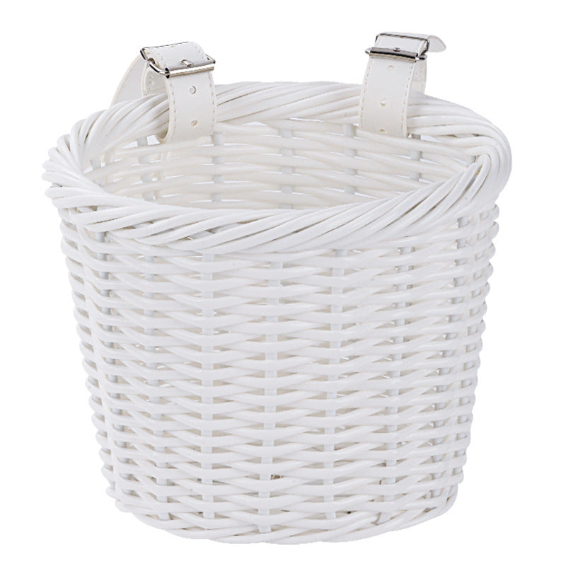 Unisex storage basket with elegant leather handles Kalsten