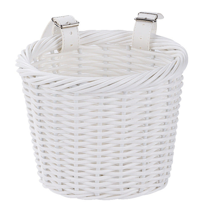 Unisex storage basket with elegant leather handles Kalsten