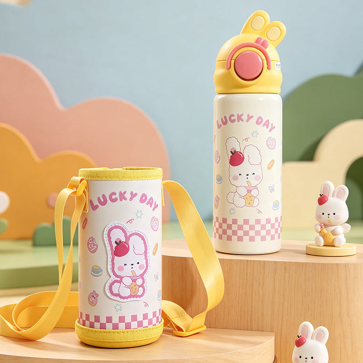 Women's insulated bottle with practical carrying device and playful design Kalsten