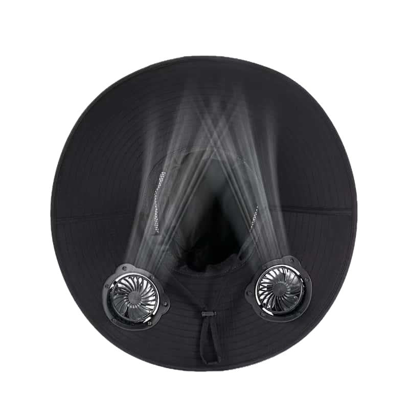 UV-Protect-Sun Hat with removable face and neck protection, integrated solar fan and breathable mesh Kalsten
