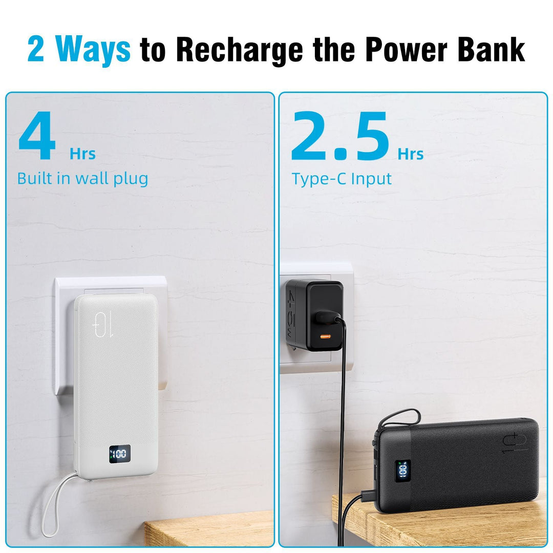 Powerbank with Integrated Socket Function and Smart Charging Kalsten