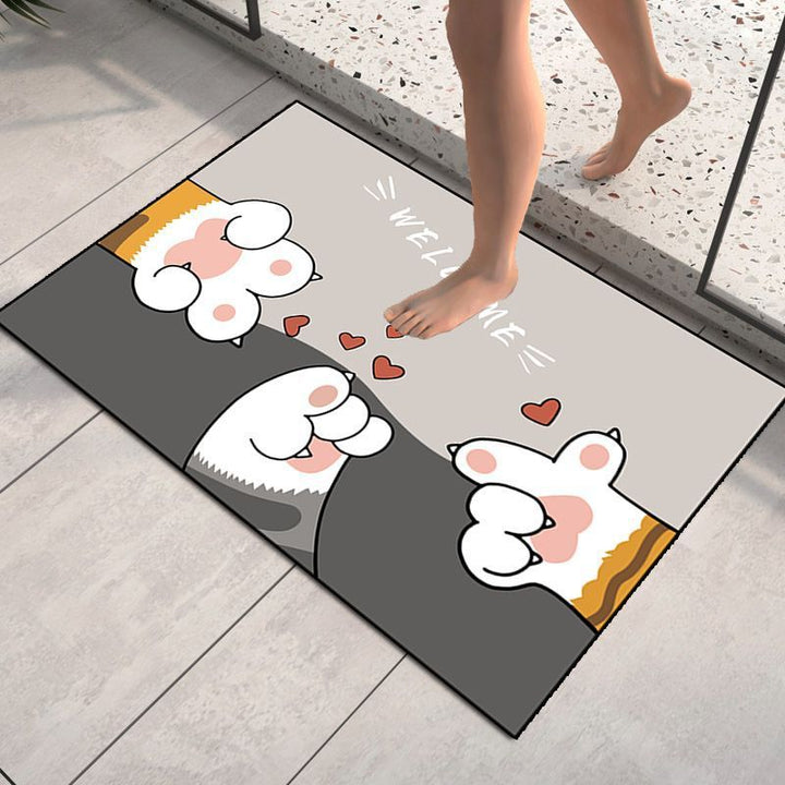 Cartoon Dog-Themed Bath Mat Kalsten