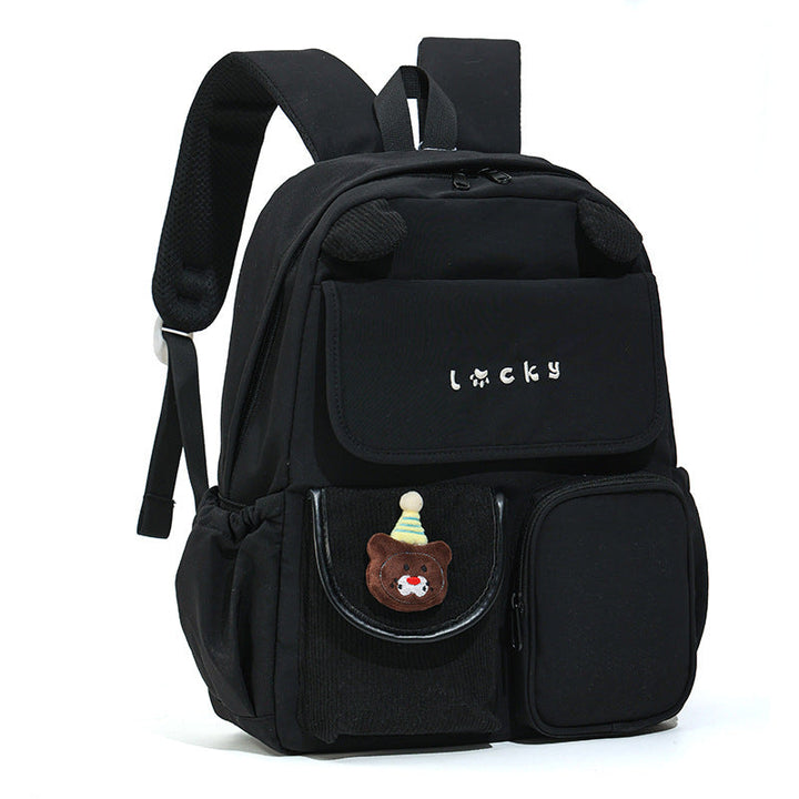 Adorable Plush Character Design School Backpack