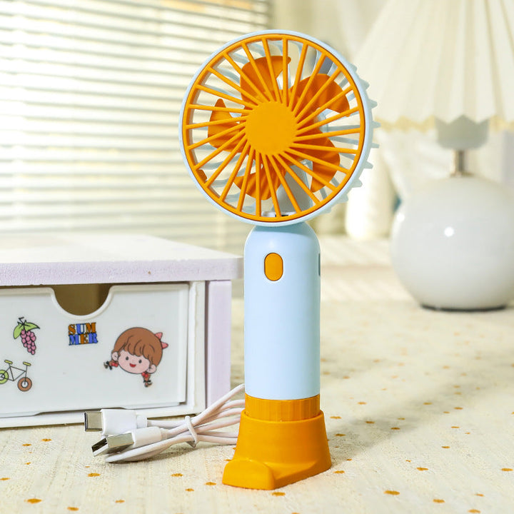Women's Portable Mini Fan with Ergonomic Grip and USB Charging Function Kalsten