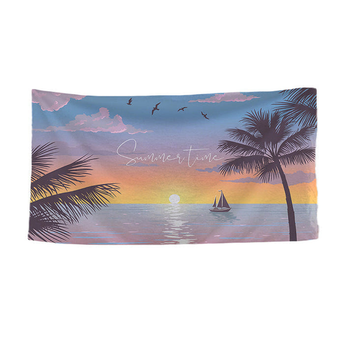 Women's beach towel with vibrant palm motif Kalsten
