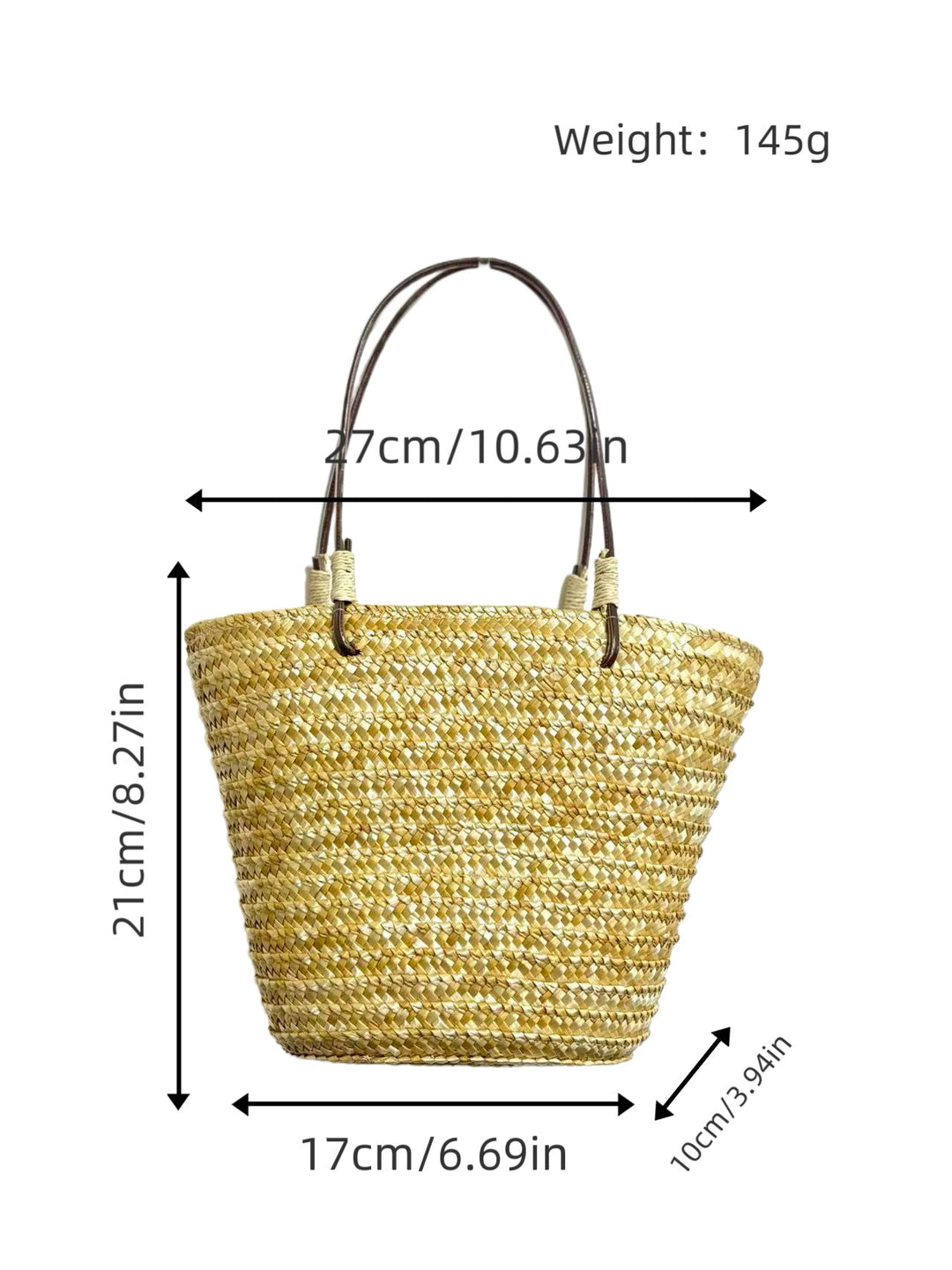 Handbag with Double Braided Straps Kalsten