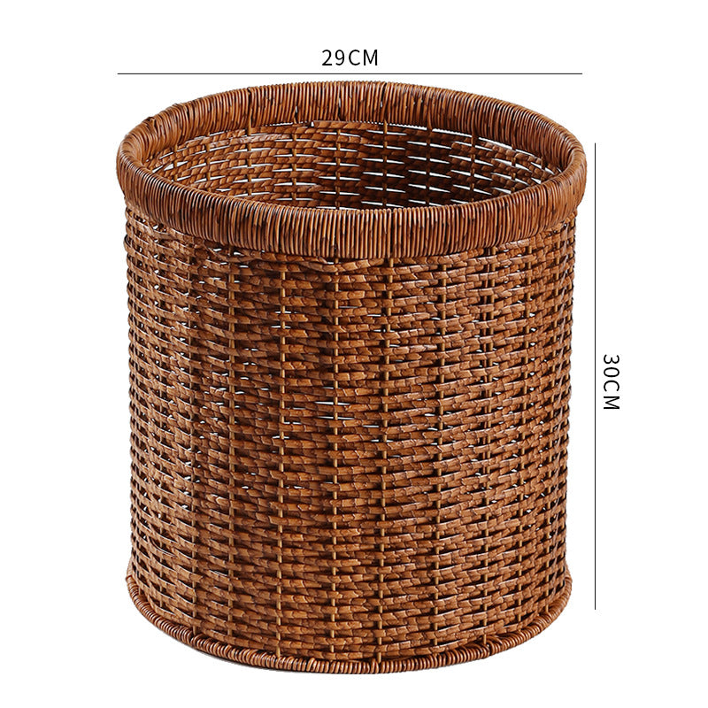 Handcrafted Natural Wicker Storage Bin Kalsten