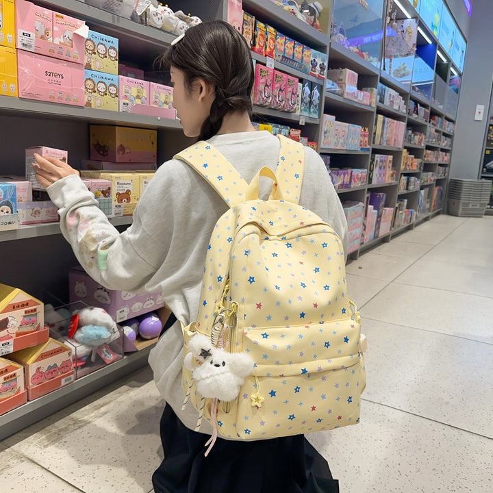 Backpack with Playful Star Pattern and Practical Storage Compartment Kalsten