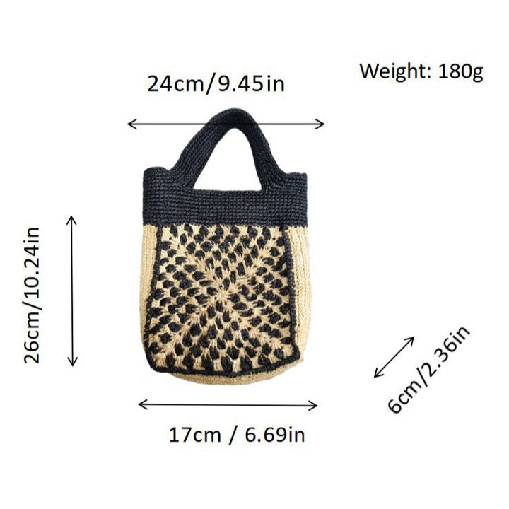 Handmade basket bag with traditional weaving pattern Kalsten