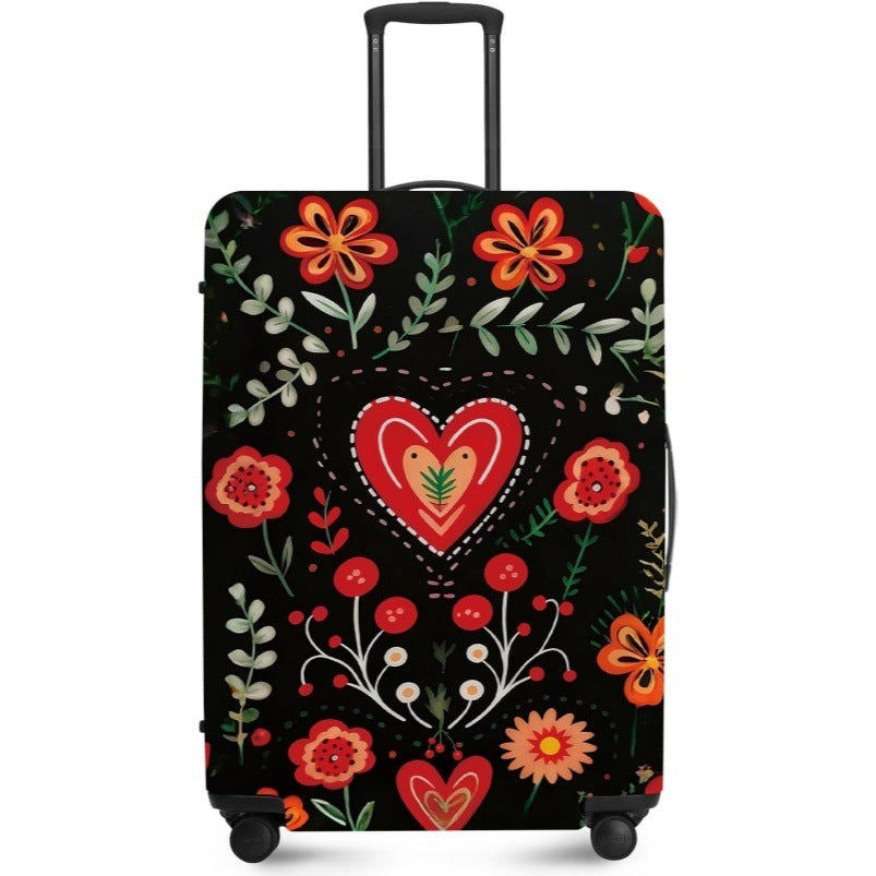 Unisex nan elastic suitcase cover with UV-resistant motif print and zip opening Kalsten