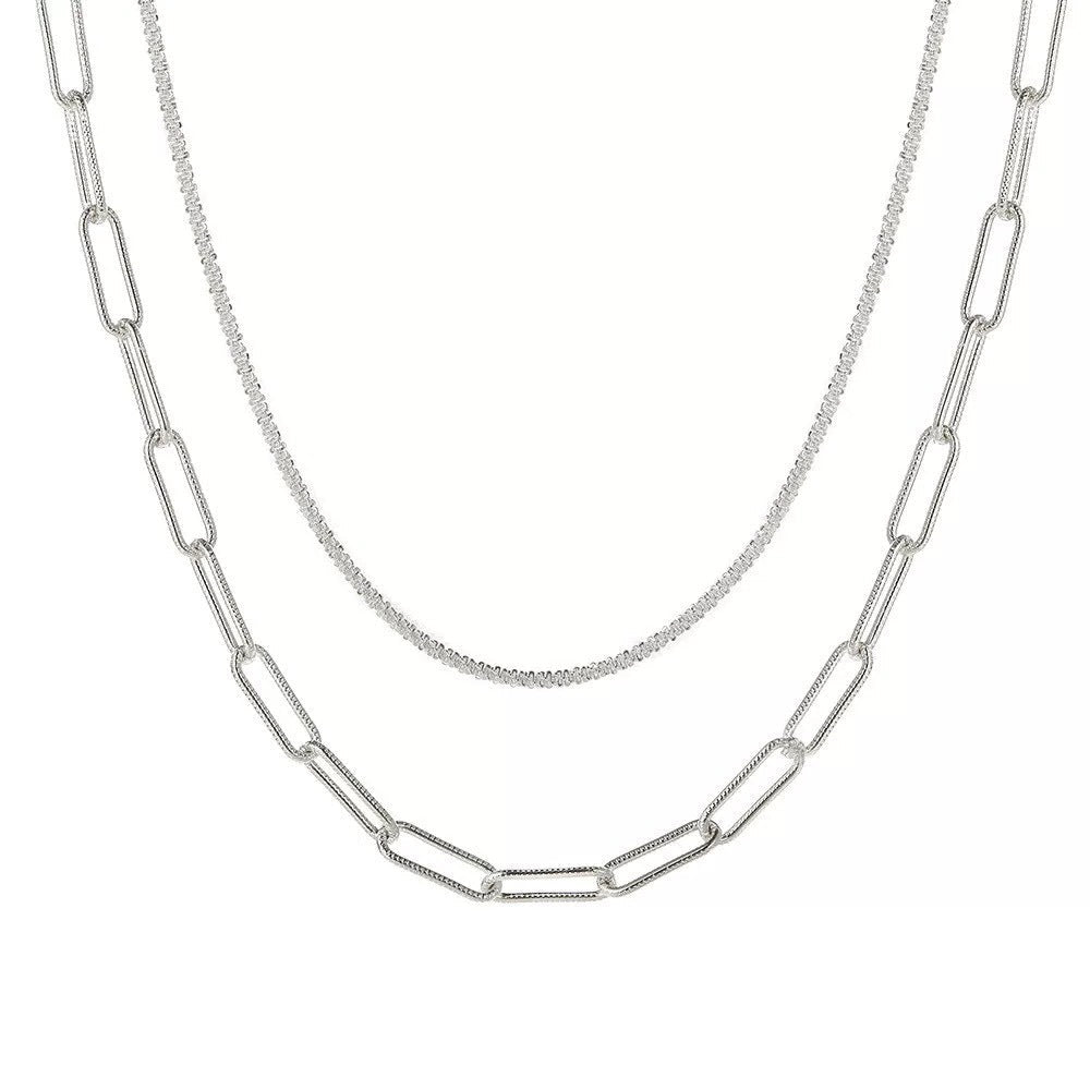 Layered Chain Link Necklace Kalsten