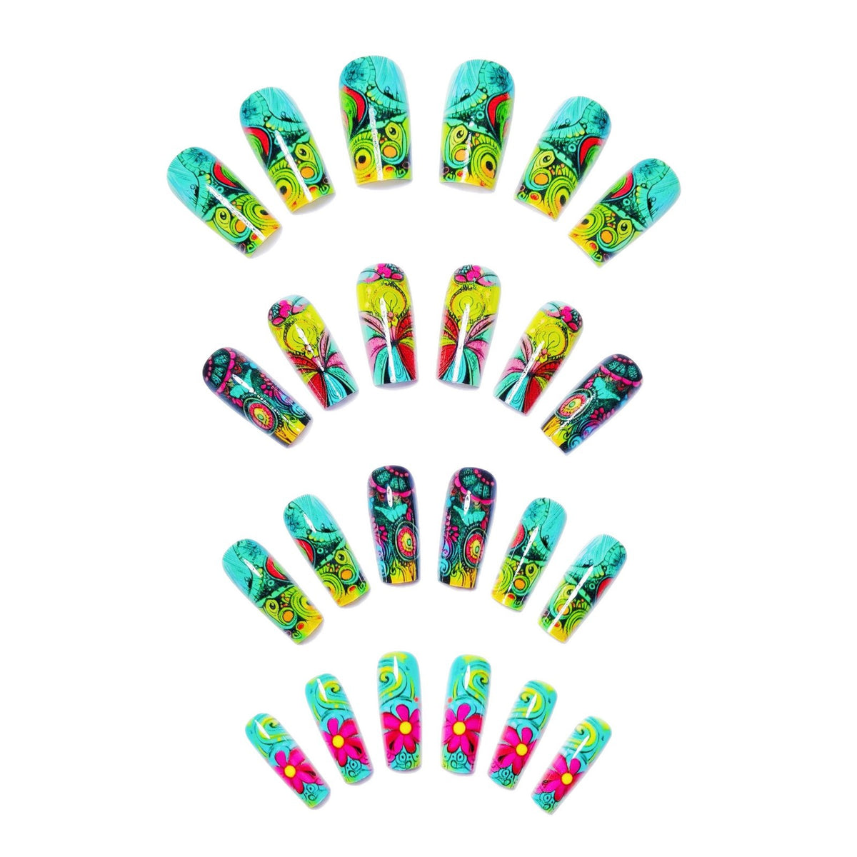 3D Artistic Floral Nail Art Acalora