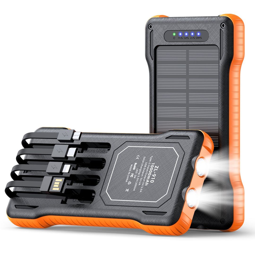 Powerful Solar Power Bank with Multifunctional Charging Cables Kalsten