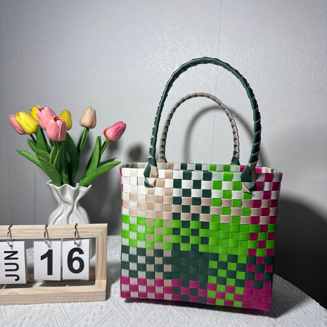 Braided handbag with sturdy handles Kalsten