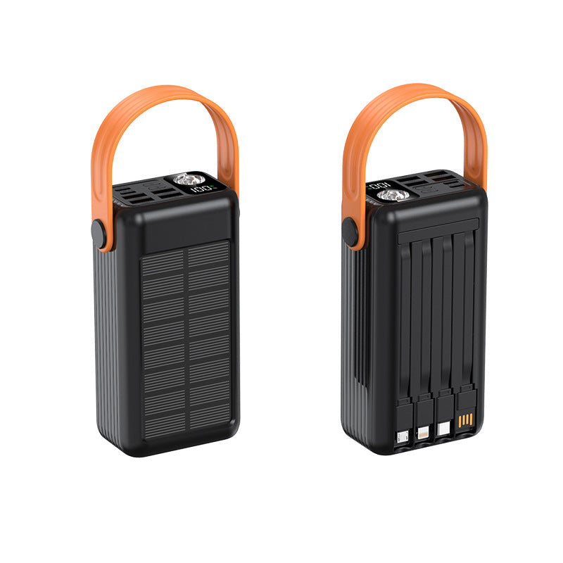 Portable Solar Power Bank with Integrated Cable Management and LED Display Kalsten
