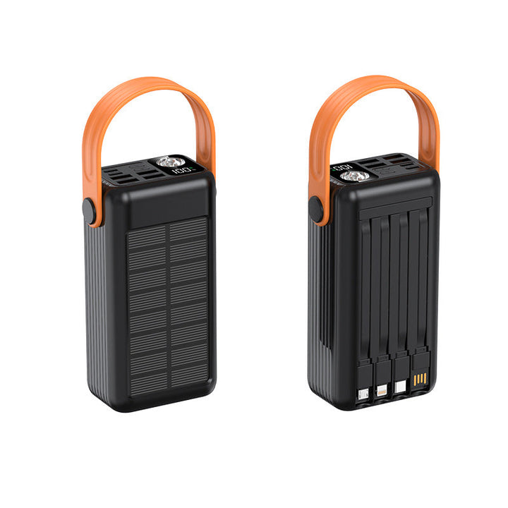 Portable Solar Power Bank with Integrated Cable Management and LED Display Kalsten