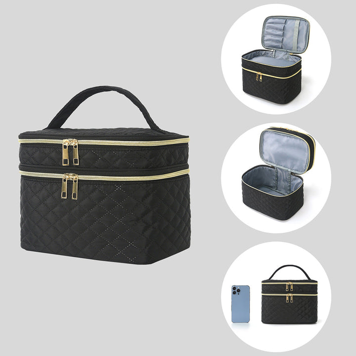 Cosmetic organizer bag with double compartment system Kalsten