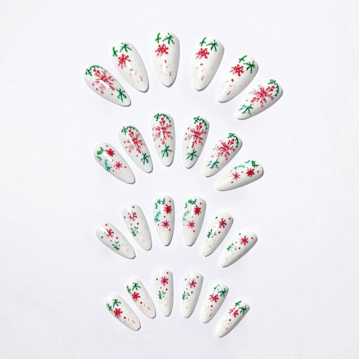 Artistic Snowflake Design Nail Art Acalora