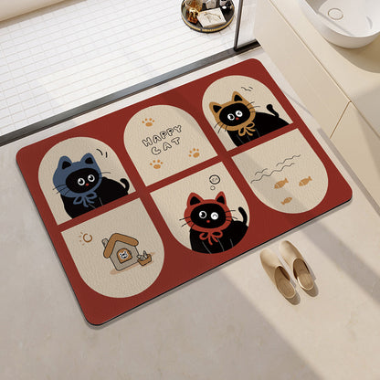 Decorative Citrus-Themed Bath Mat Acalora