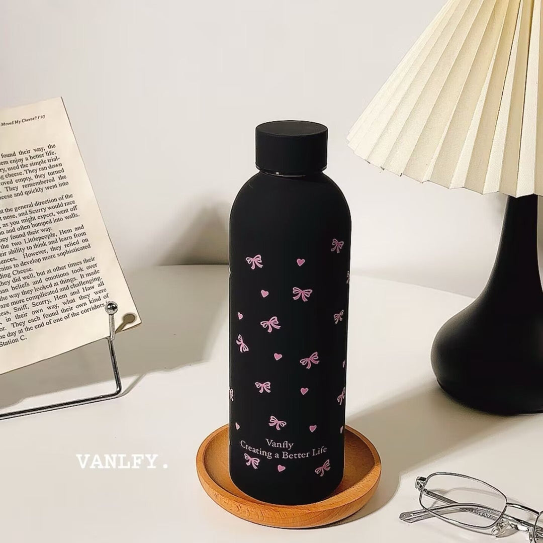 Women's Insulated Drinking Bottle with Creative Bow Motif Kalsten