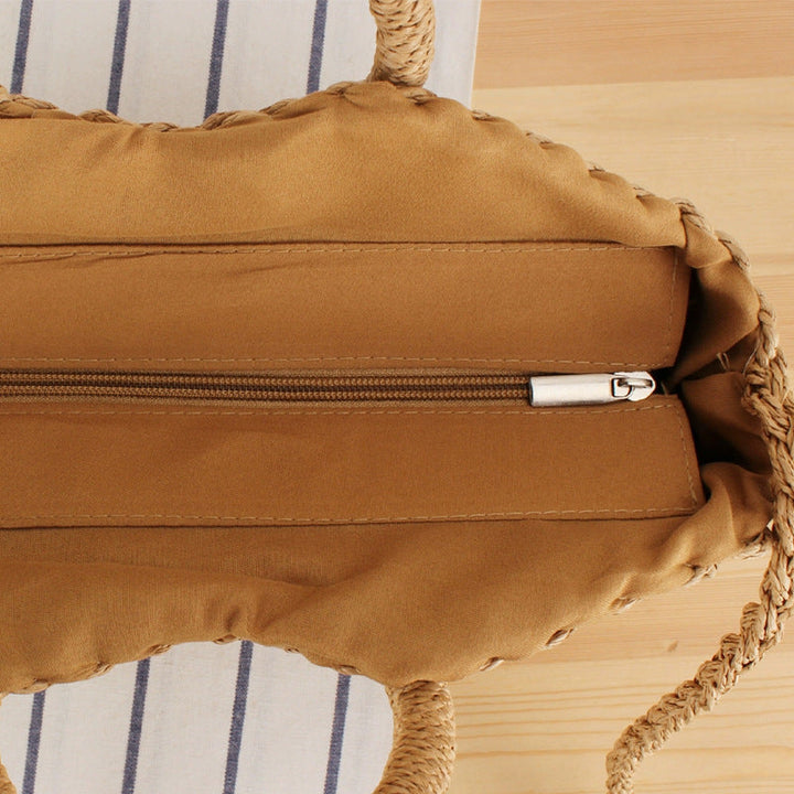 Braided beach bag with round handles Kalsten