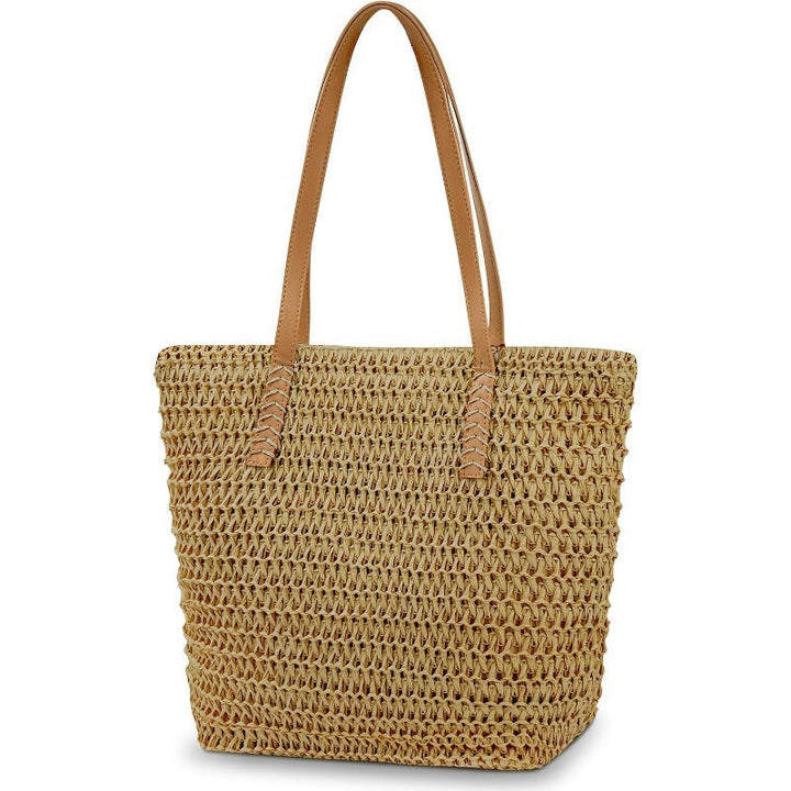 Elegant and Versatile Beach Bag with Leather Handles Kalsten