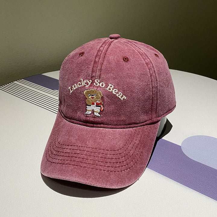 Unisex Casual Embroidered Bear Cap Kalsten