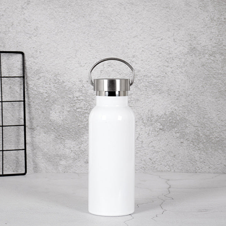 Women's Stainless Steel Water Bottle with Bamboo Lid and Carrying Handle Kalsten