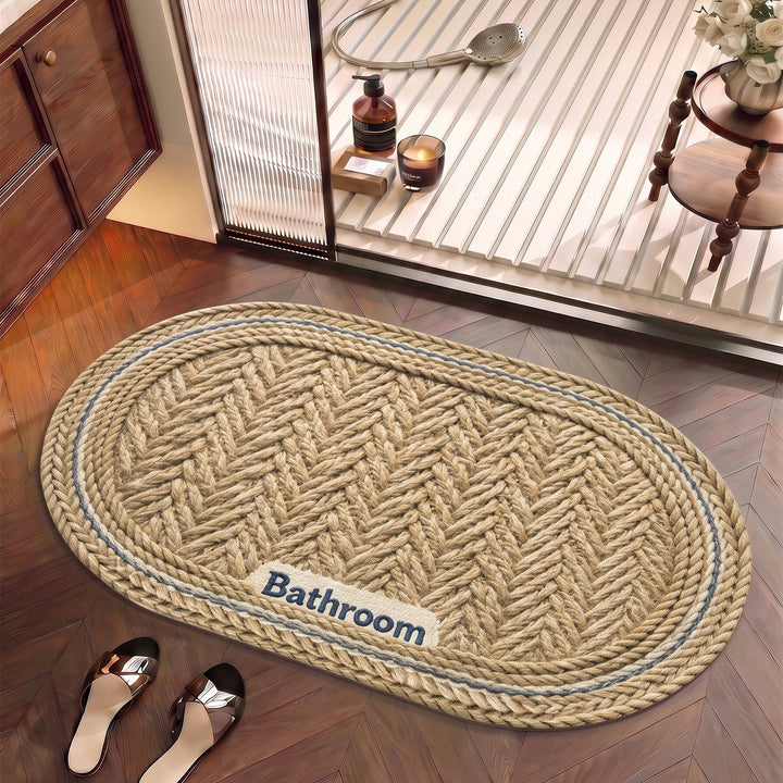 Floral Patterned Cotton Bath Mat Kalsten
