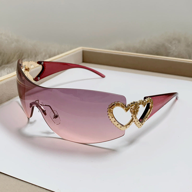 Ladies Designer Sunglasses with Luxurious Heart Accent Kalsten