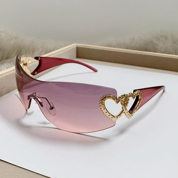 Ladies Designer Sunglasses with Luxurious Heart Accent Kalsten
