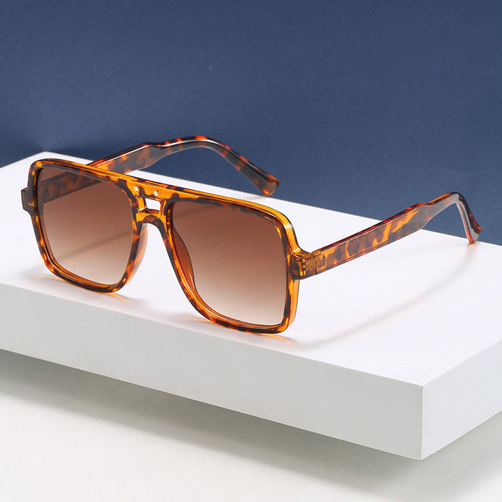 Women's square oversized sunglasses with trendy transparent frame Kalsten