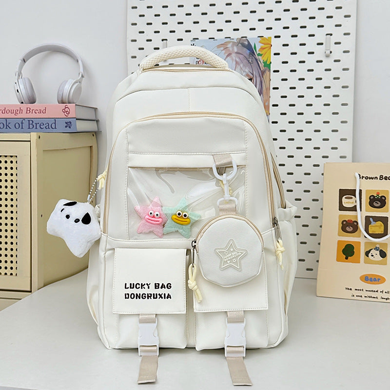 Multi-Compartment Playful Character School Backpack