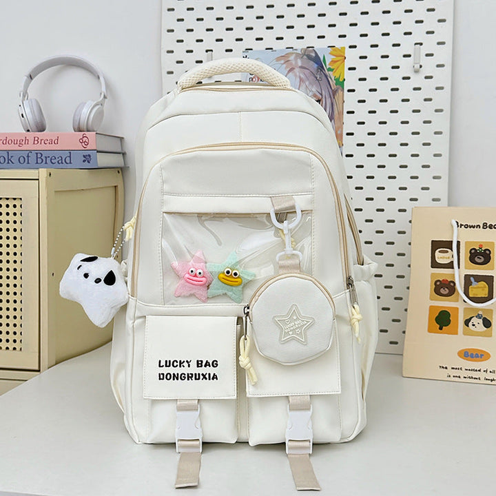 Multi-Compartment Playful Character School Backpack
