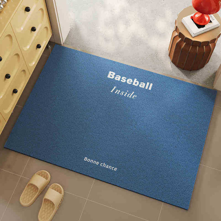 Indoor Baseball-Themed Welcome Mat