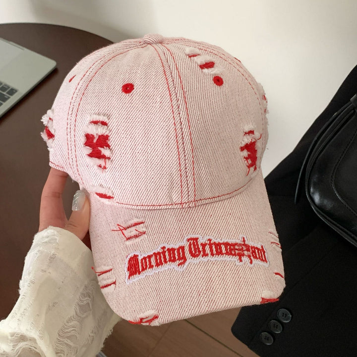 Women's Distressed Denim Baseball Cap Kalsten