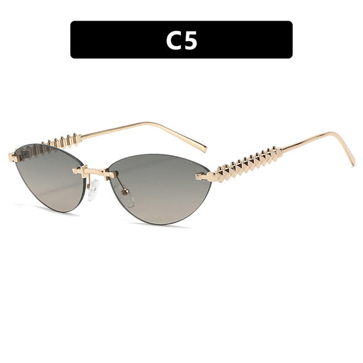 Women's sunglasses in modern, geometric design with stylish metal frame and UV protection Kalsten