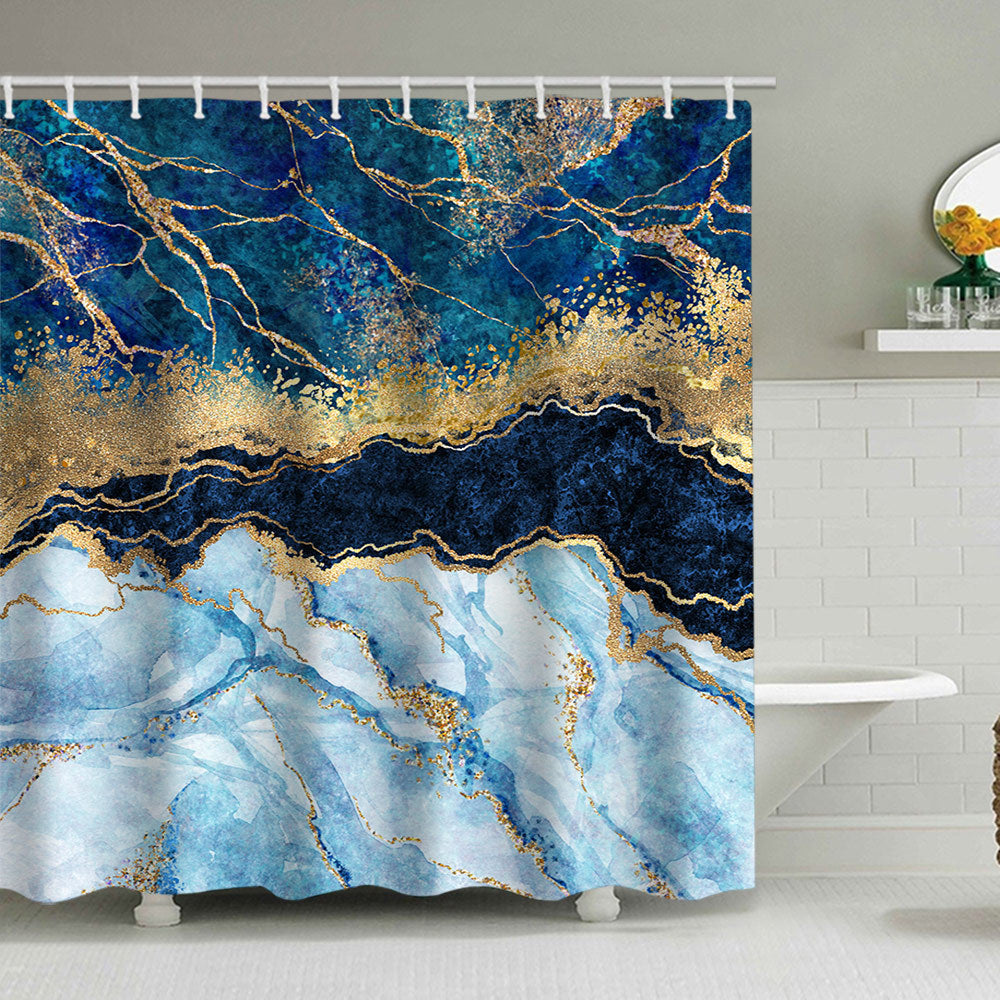 Artistic Marble Design Shower Curtain Kalsten